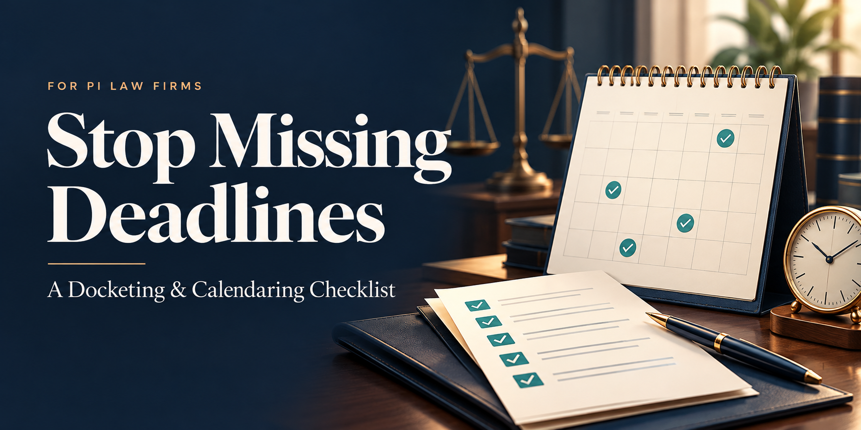 Docketing and calendaring checklist for personal injury law firms